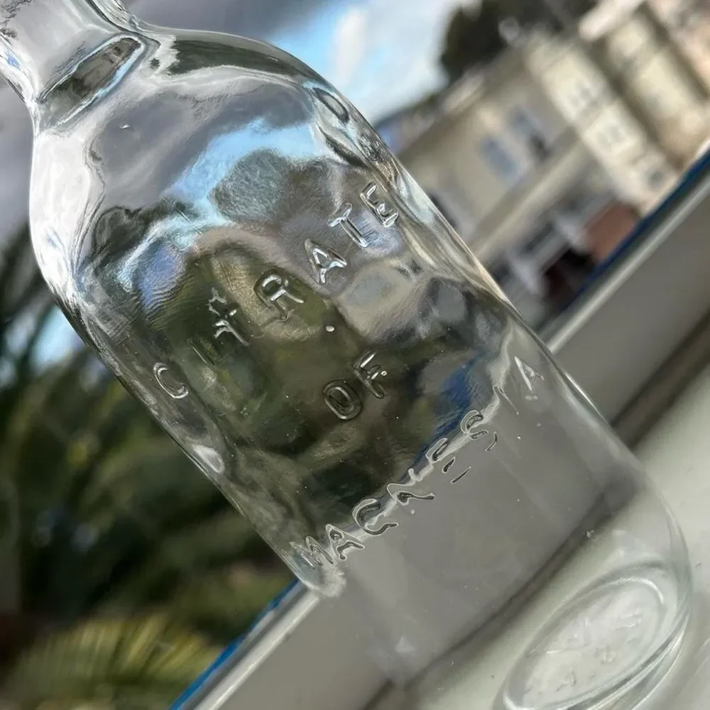 Antique Clear Glass Apothecary Medicine Bottle - Magnesium Citrate